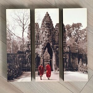 Angkor Wat Cambodia 3-Piece Canvas Art - 18"x18" Triptych